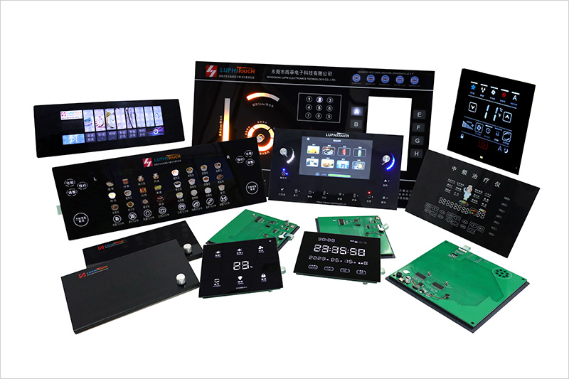 Plusieurs modules d\'affichage à écran tactile présentant diverses conceptions et fonctionnalités, notamment les technologies capacitives et OLED