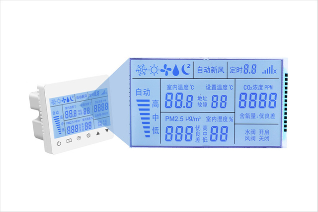 Écran LCD pour contrôleur de ventilateur d'air frais TN