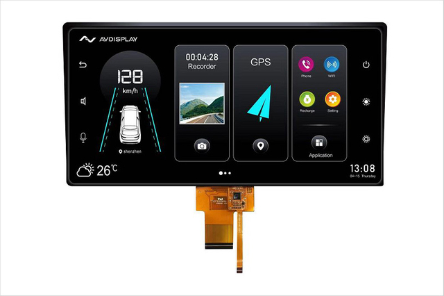 Module d'affichage à écran tactile utilisé dans l'électronique automobile pour les systèmes de navigation